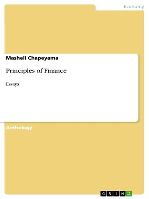 cover image of Principles of Finance
